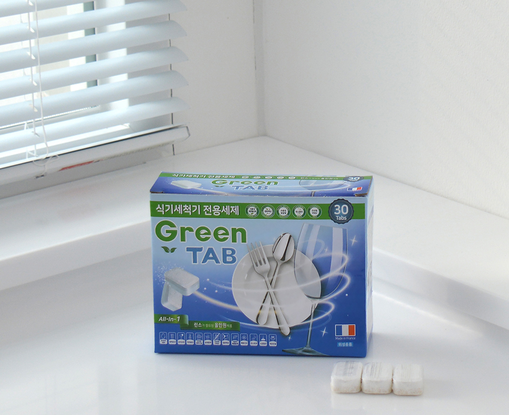 [자우버] 그린탭 식기세척기 세제 타블렛형 30개_썸네일