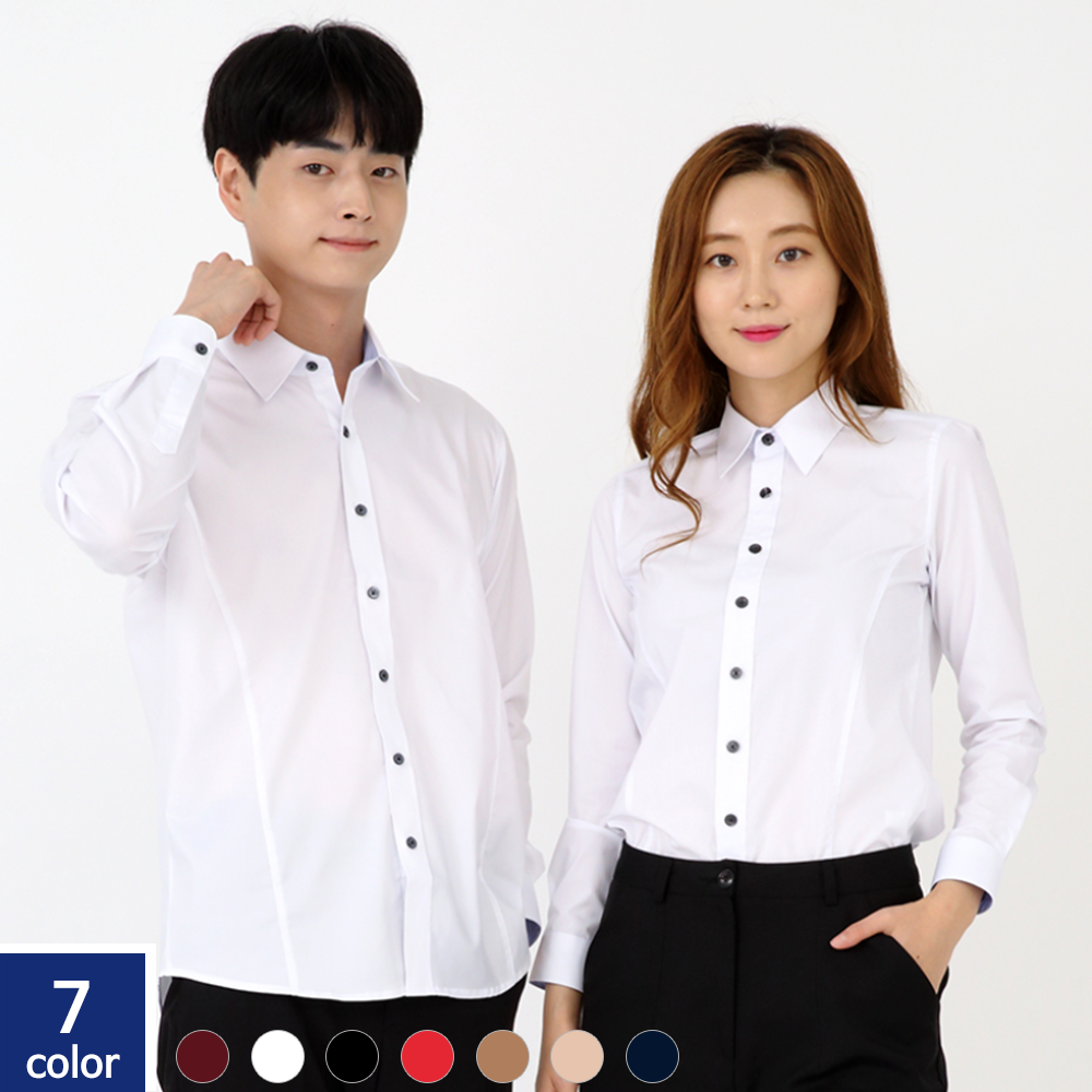 구김 최소화 스판 남방 셔츠 (반팔 / 긴팔)_썸네일